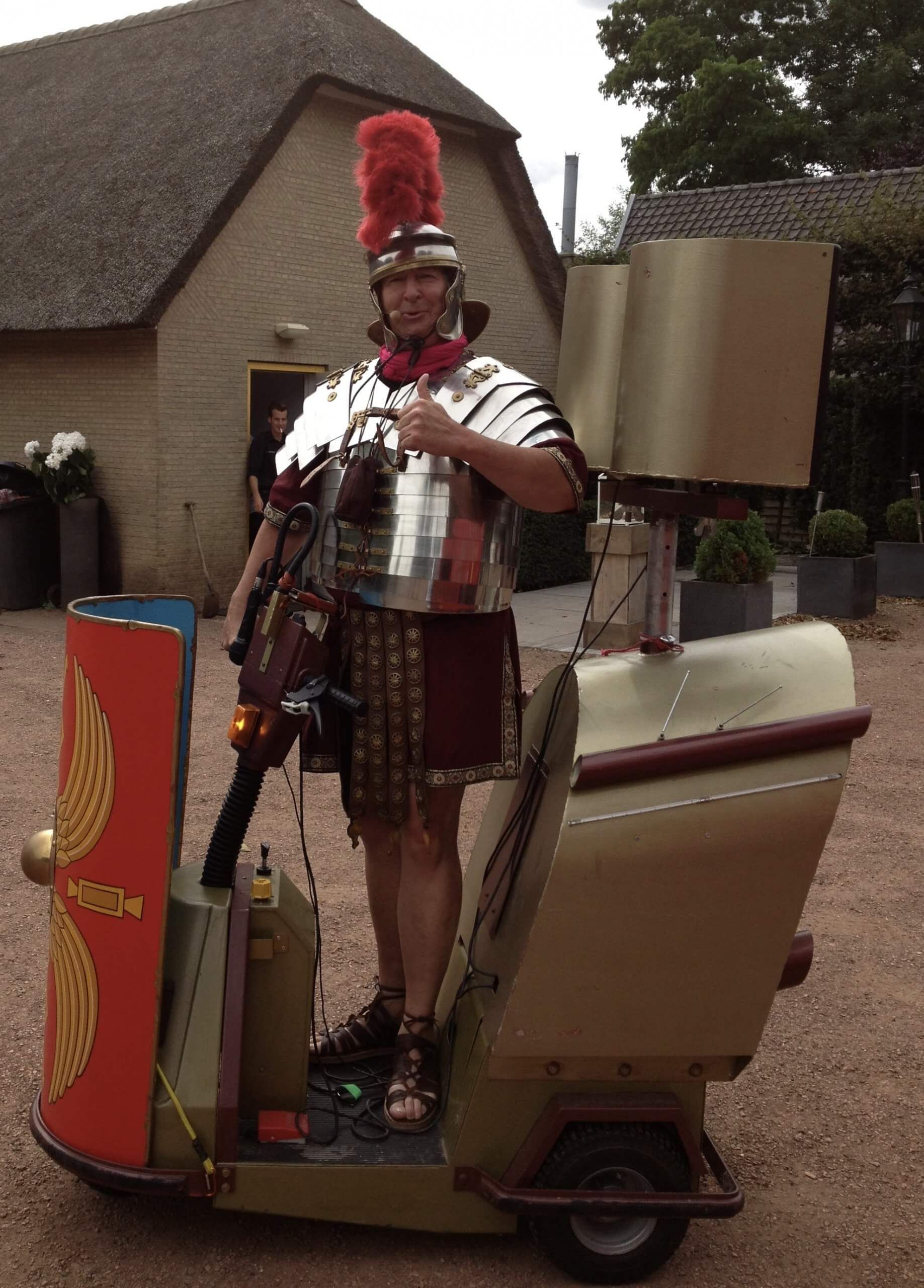 romein op strijdwagen